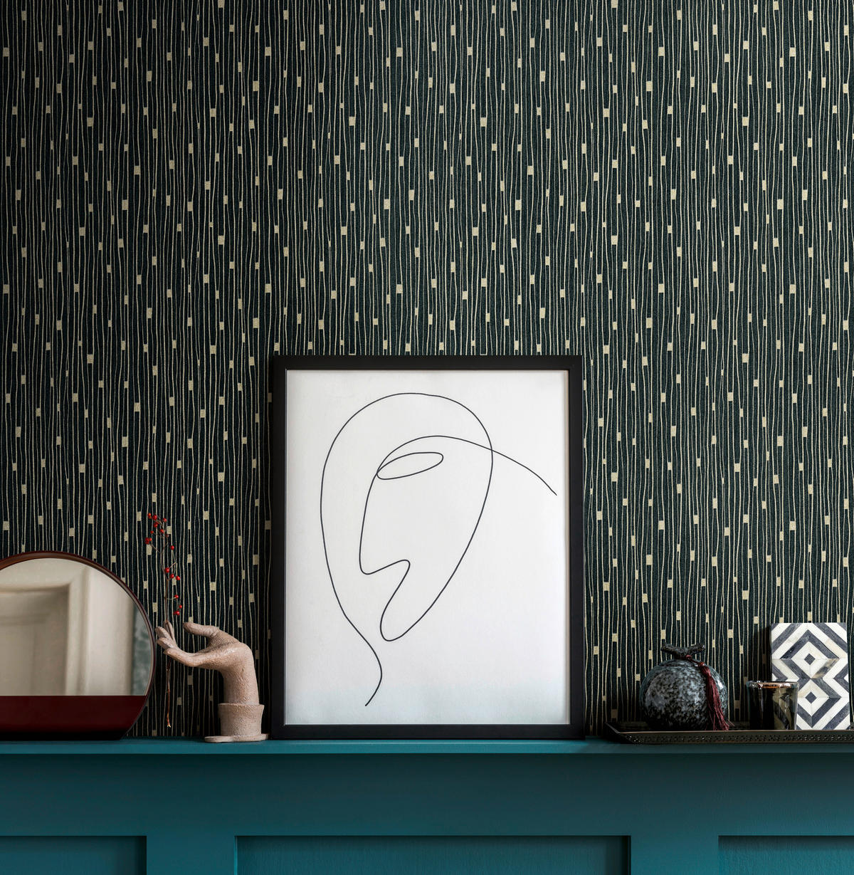 A.S.Création Vliestapete schwarz silber gold B/H/D: ca. 53x1005x8,3 cm Vliestapete - gold/schwarz (8,30/1005,00cm) - A.S.Creation