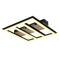 GLOBO LED-Deckenleuchte schwarz Opal Metall Kunststoff B/H/T: ca. 30x5,5x30 cm FROOMY - schwarz/Opal (30,00/5,50/30,00cm) - GLOBO