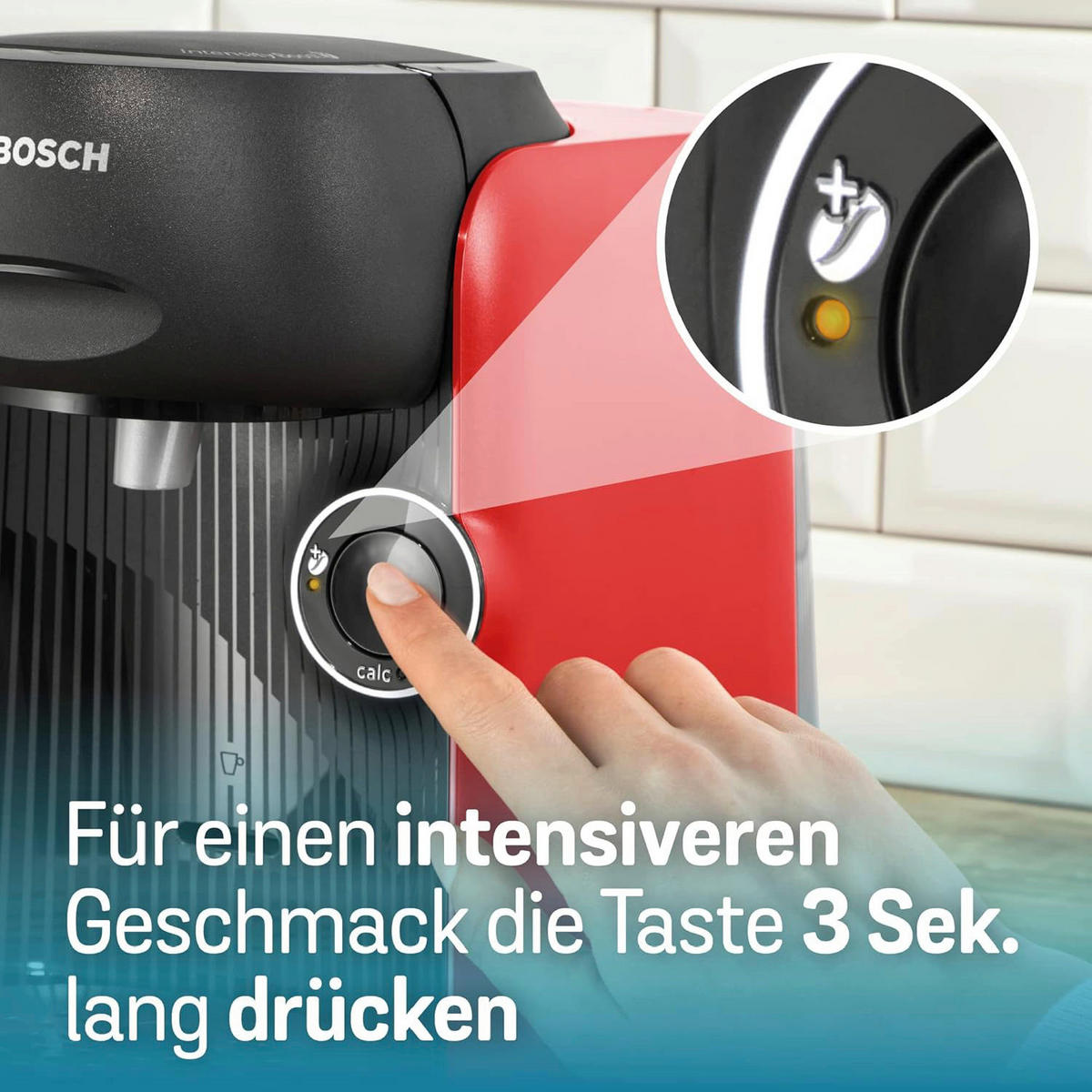Bosch Kapselmaschine Tassimo Finesse TAS16B3 schwarz Kunststoff B/H/T: ca. 15,7x26,5x36,6 cm Tassimo Finesse - rot/schwarz (15,70/26,50/36,60cm) - Bosch