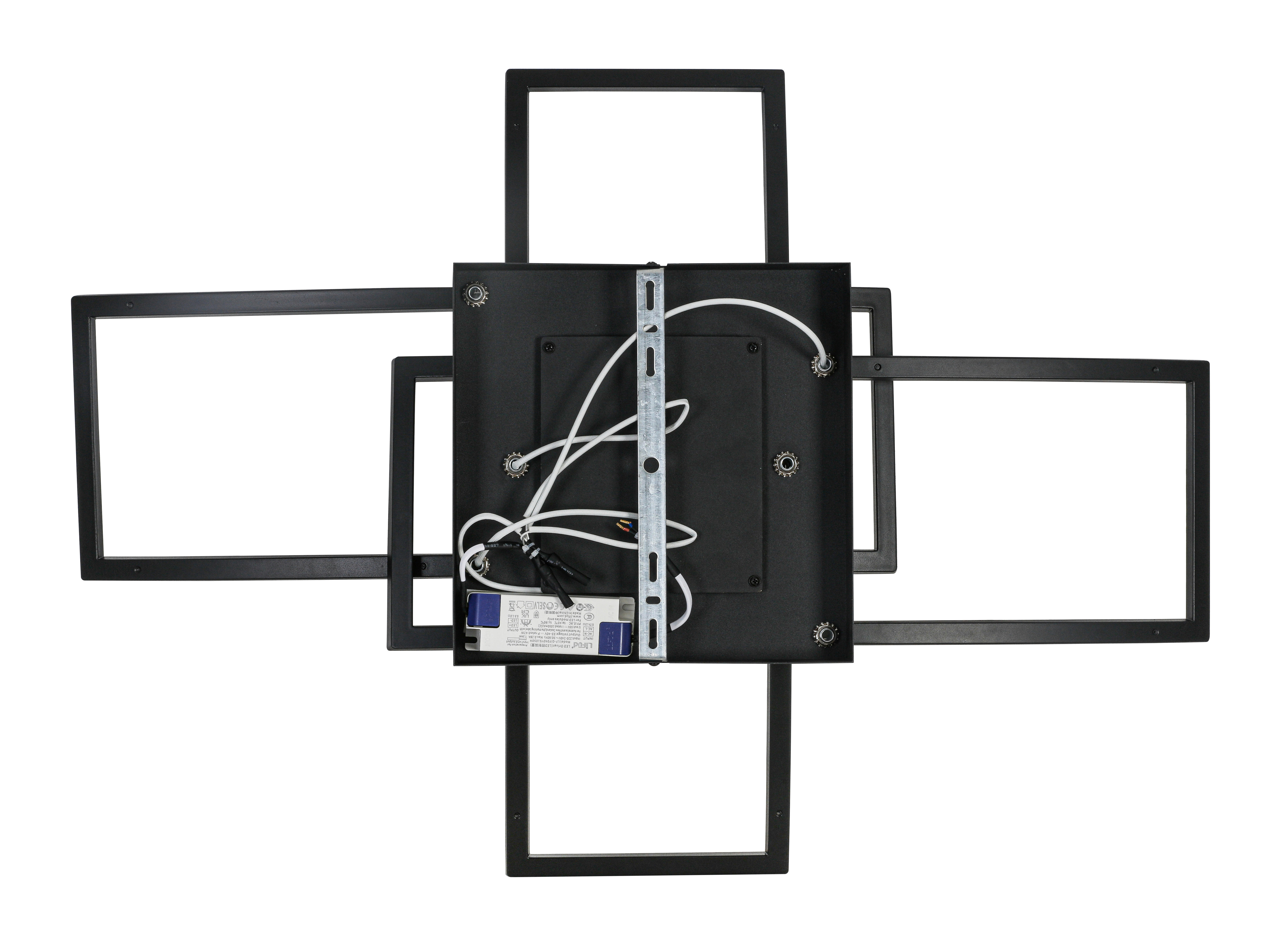 Thumbnail - Nolo LED-Deckenleuchte schwarz Metall B/H/L: ca. 59x15x82 cm