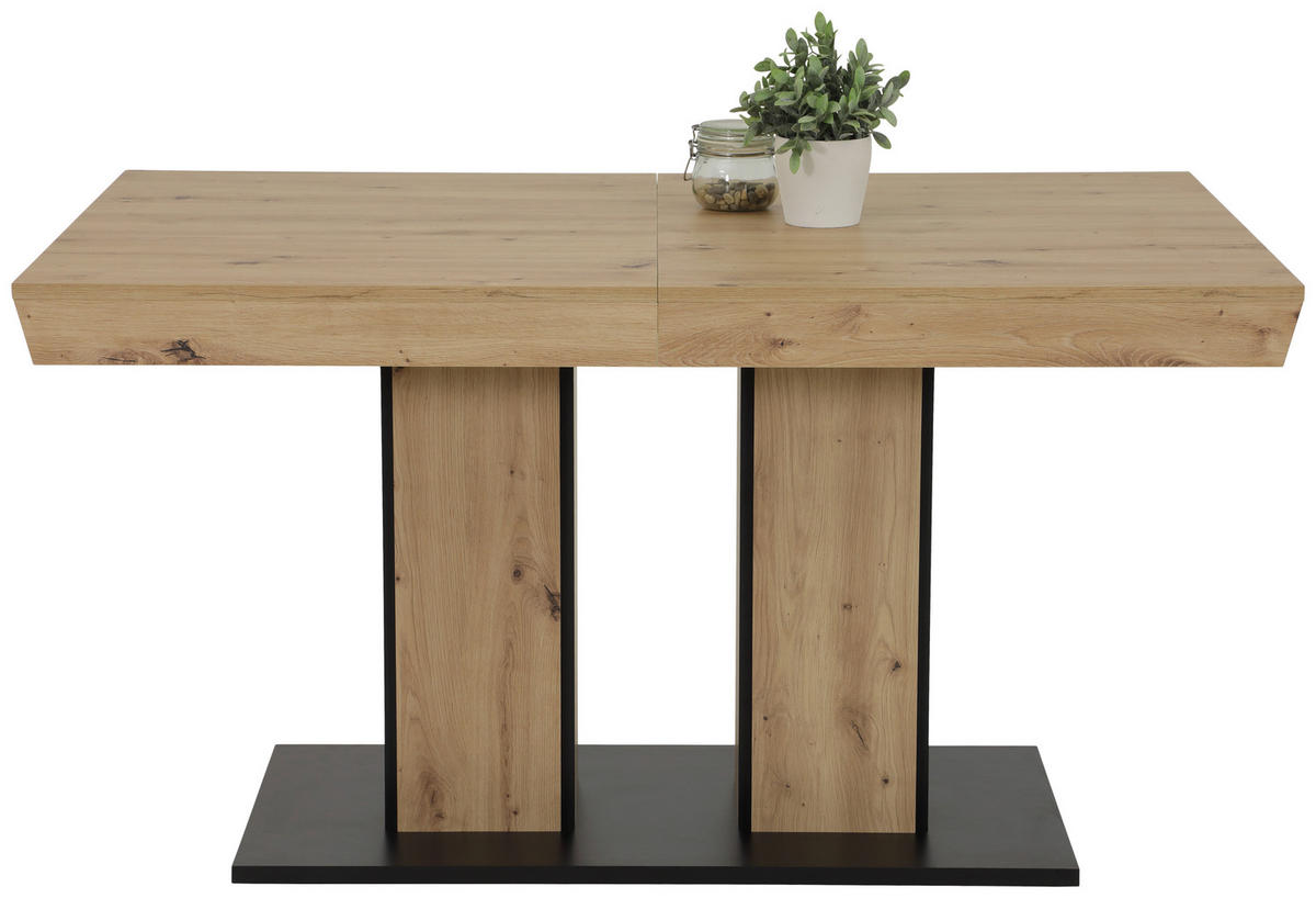 Essgruppe Britta I Eiche anthrazit Holzwerkstoff B/H/T: ca. 220x76x90 cm Britta I - Eiche/anthrazit (220,00/76,00/90,00cm) - Hela