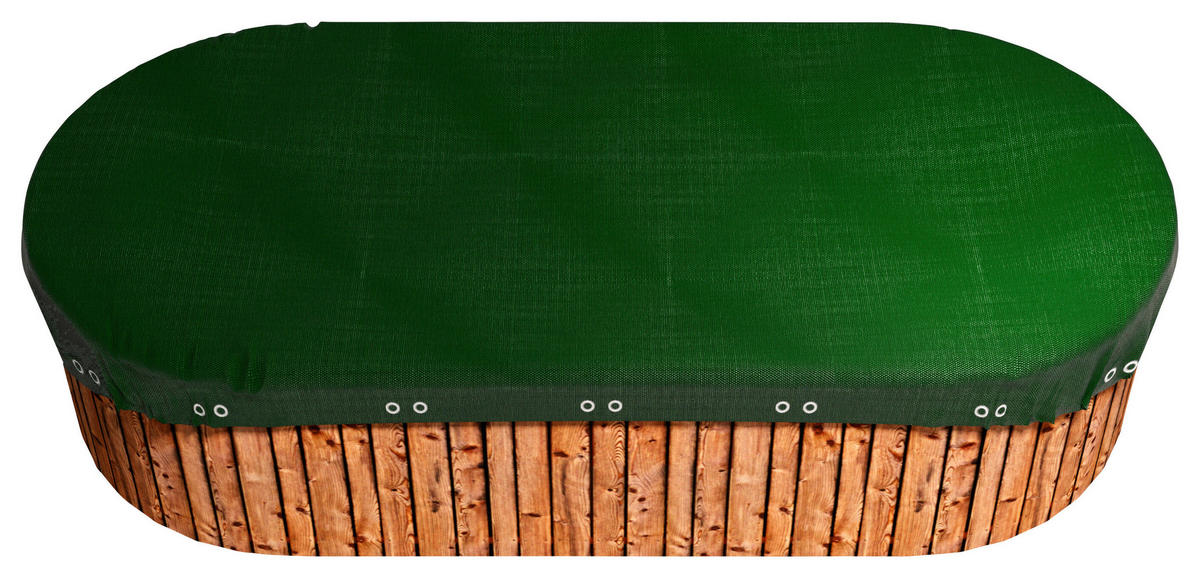 Grasekamp Abdeckplane für Pool oval grün Kunststoff B/L: ca. 630x1180 cm Abdeckplane_oval_1100x550cm - grün (630,00/1180,00cm) - Grasekamp