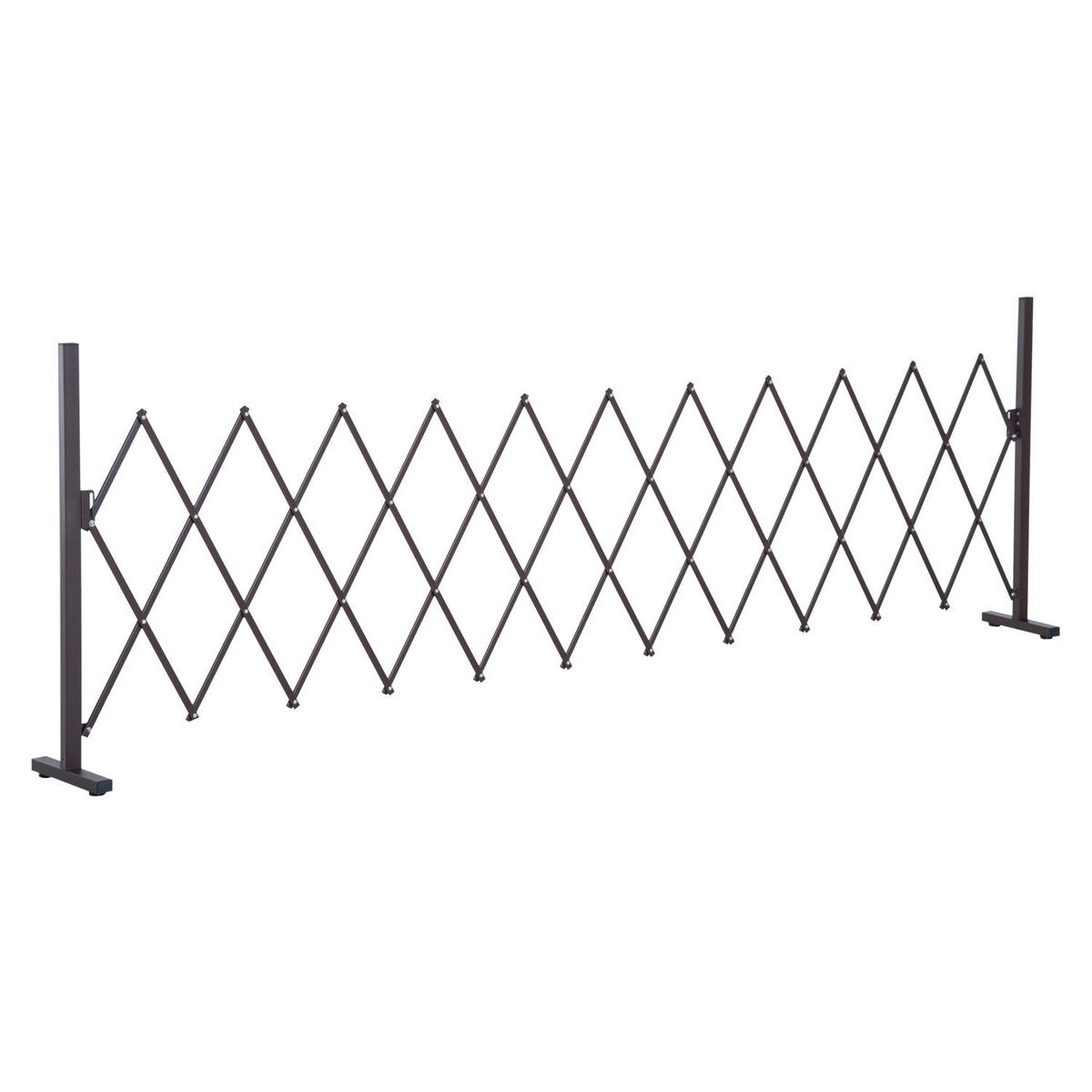 Outsunny Scherengitter dunkelbraun Aluminium B/H/L: ca. 31x103,5x300 cm Scherengitter - dunkelbraun (300,00/31,00/103,50cm) - Outsunny