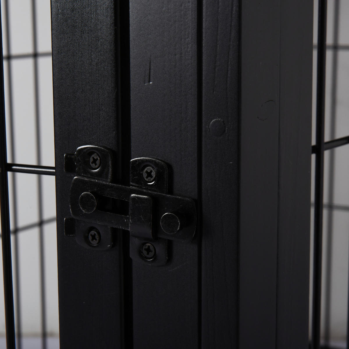 PawHut Hundekäfig schwarz MDF B/H/T: ca. 81x66x59 cm Hundekäfig - schwarz (81,00/66,00/59,00cm) - PawHut