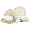 CreaTable Kombiservice Mandala weiß Keramik Mandala - gold/weiß - CreaTable