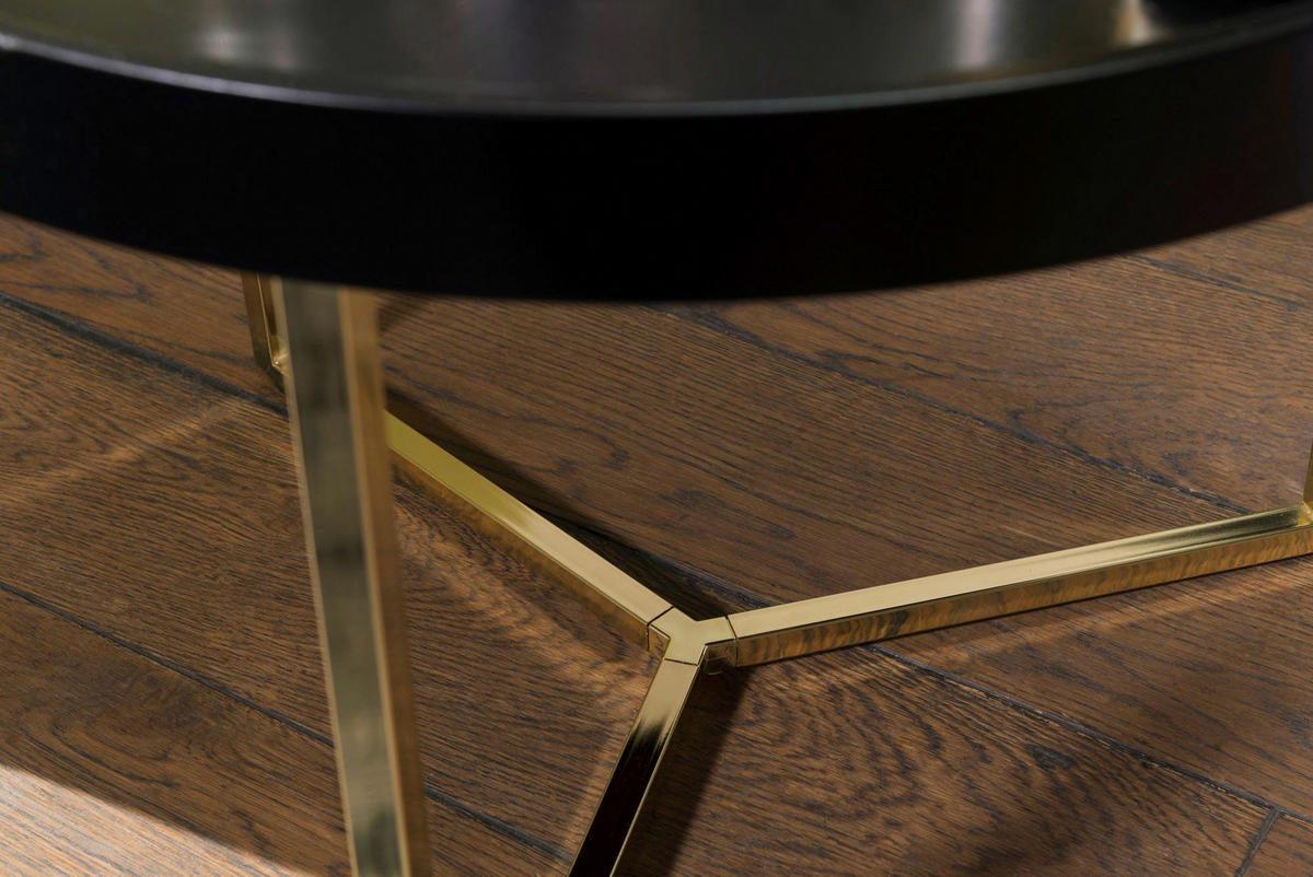 Couchtisch schwarz gold B/H/T: ca. 0x42x0 cm Couchtisch JESI - gold/schwarz (0,00/42,00/0,00cm) - Wohnling