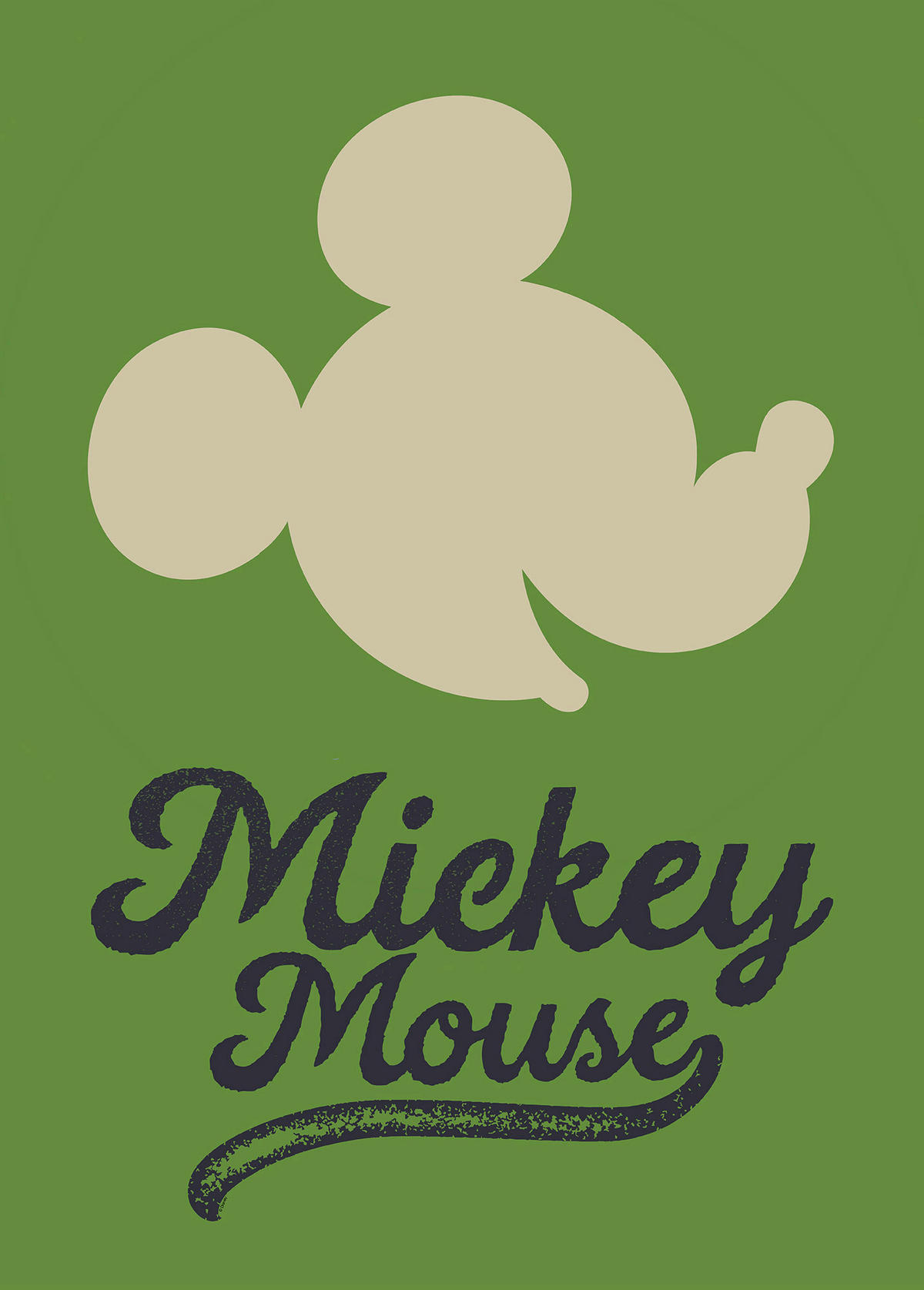 Komar Poster Mickey Mouse Green Head Disney B/L: ca. 50x70 cm Mickey Mouse Green Head - (50,00/70,00cm) - Komar