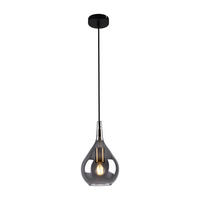 Näve Leuchten Pendelleuchte schwarz Glas Metall B/H/T/D: ca. 20x150x20x20 cm E27 1 Brennstellen GOTA - schwarz (20,00/150,00/20,00cm) - Näve Leuchten