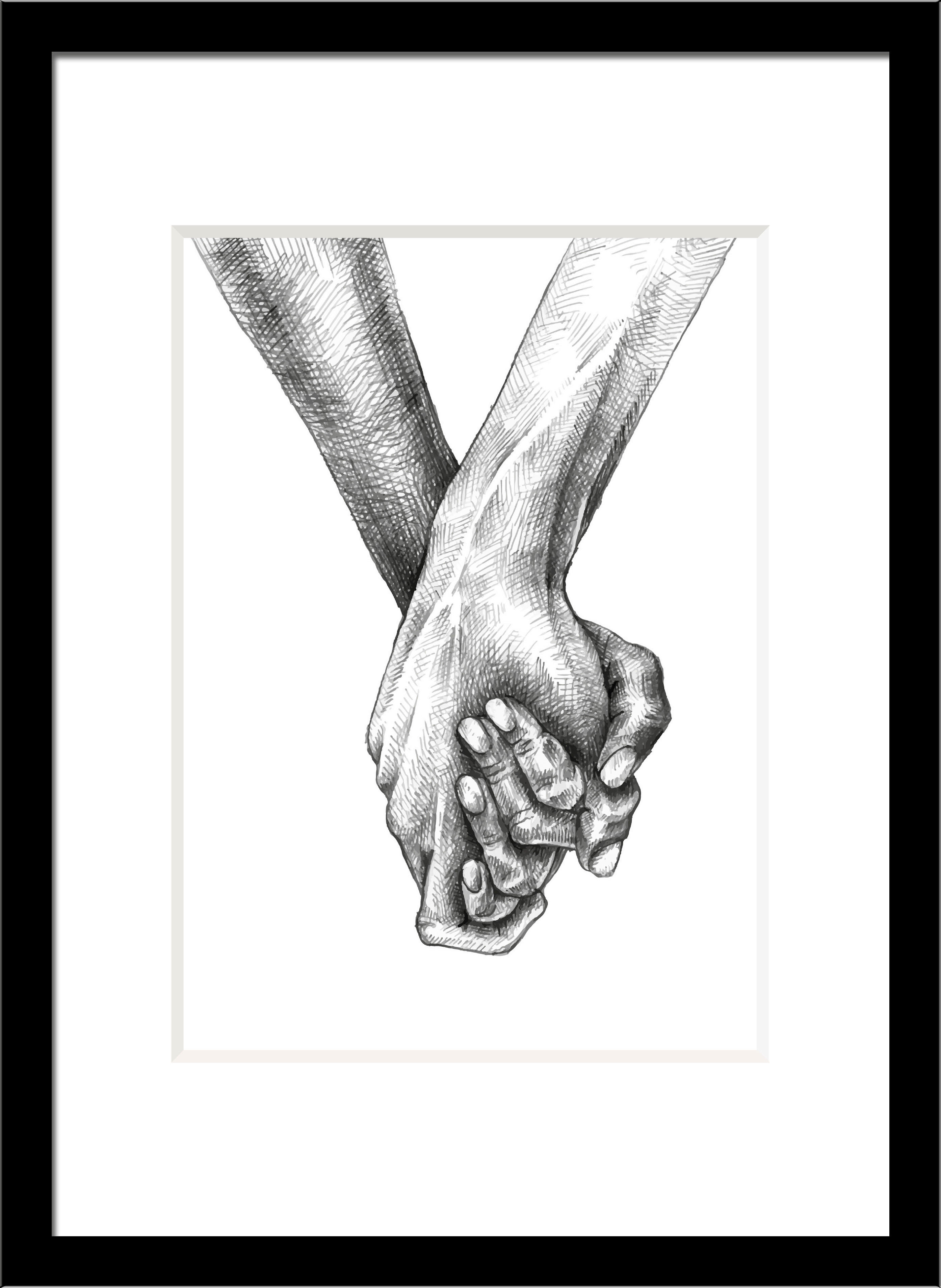 Thumbnail - Bilderrahmen schwarz Holz B/L: ca. 21x29,7 cm