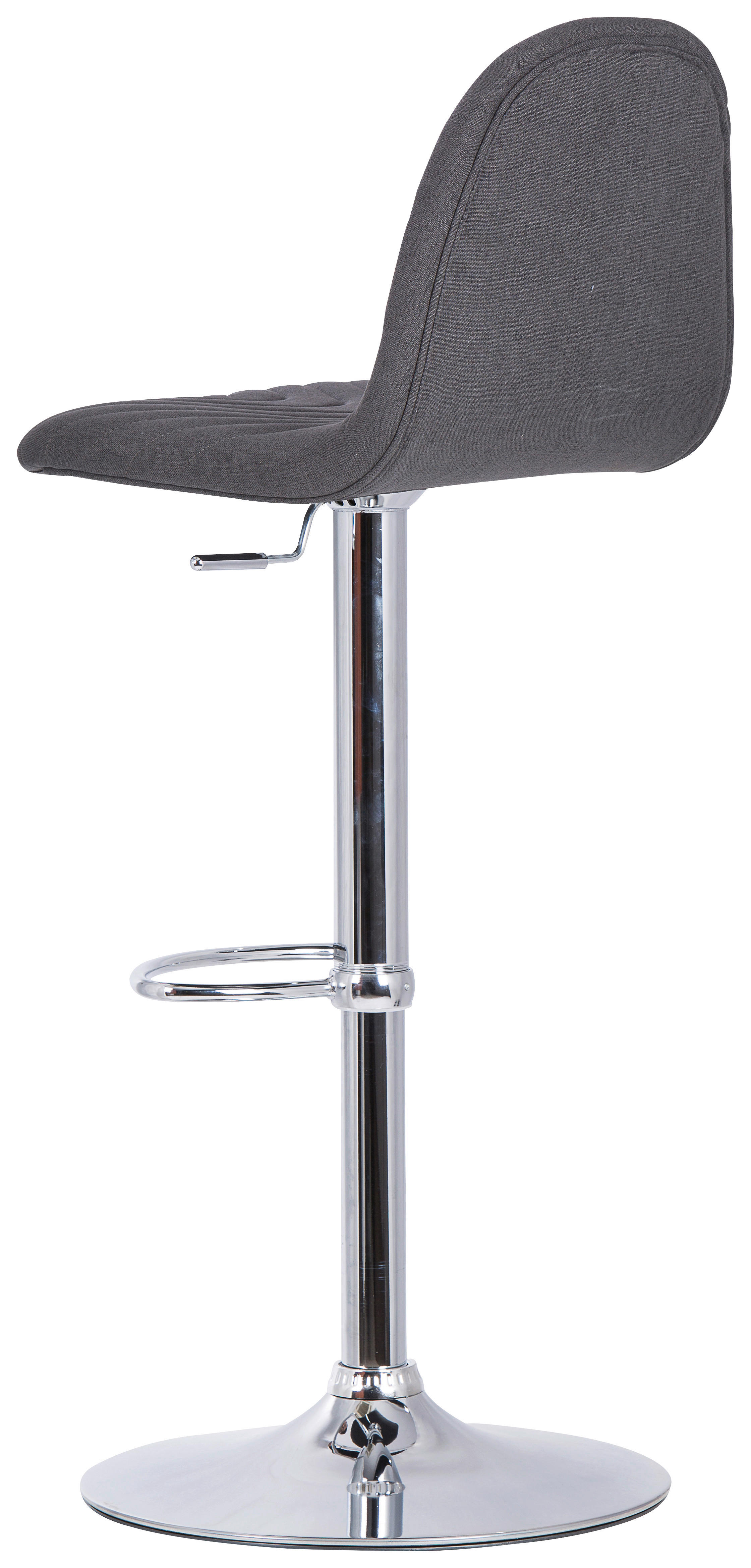 Barhocker CASINO 2er-Set anthrazit Chrom Webstoff Metall B/H/T: ca. 41x88x52,5 cm CASINO 2er-Set - Chrom/anthrazit (41,00/88,00/52,50cm) - byLIVING
