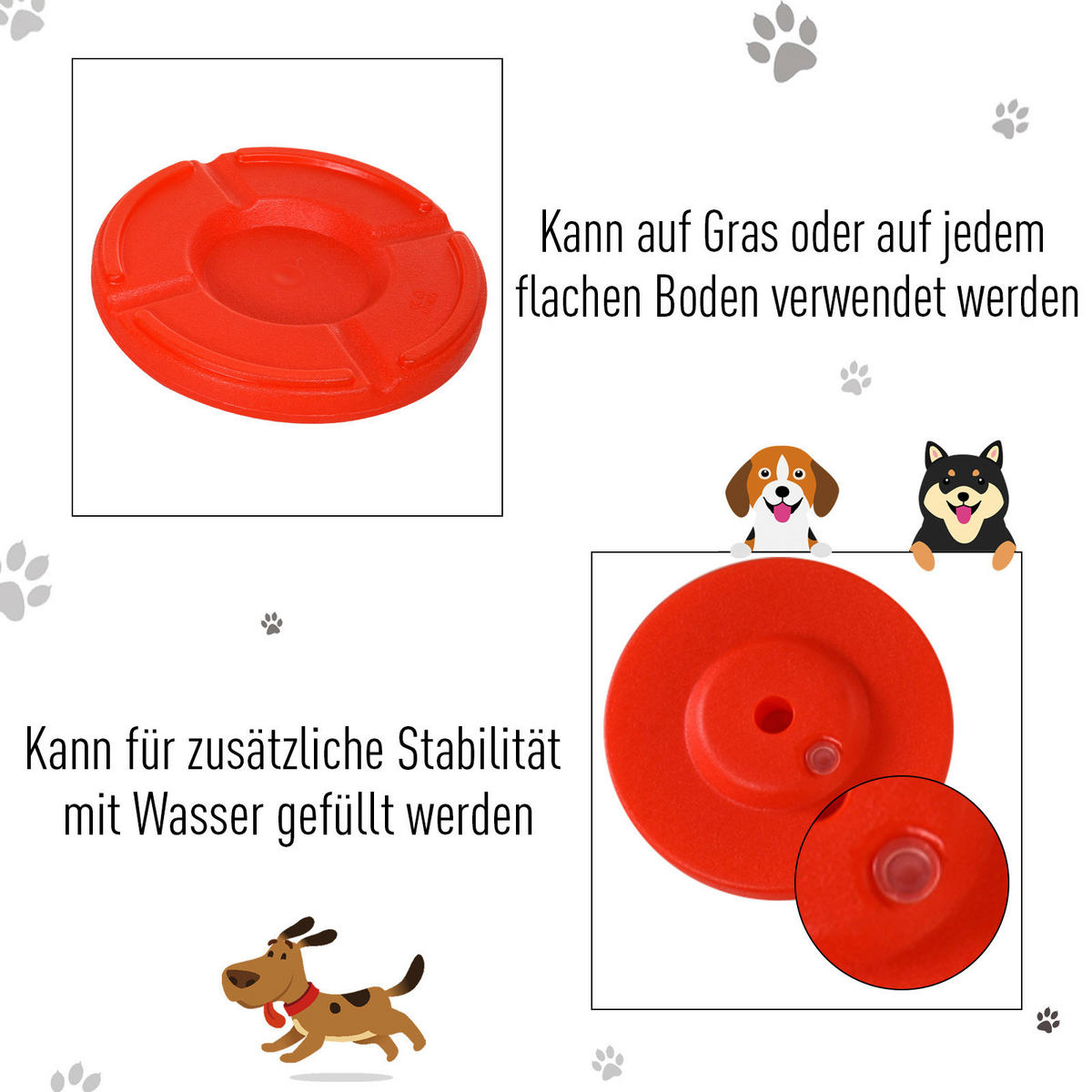 PawHut Agility gelb Kunststoff B/H/L: ca. 128x100x23 cm Agility - gelb (23,00/128,00/100,00cm) - PawHut