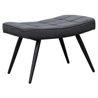 byLIVING Hocker UTA schwarz schwarz Stoff Metall B/H/T: ca. 60x39x41 cm UTA - schwarz (60,00/39,00/41,00cm) - byLIVING