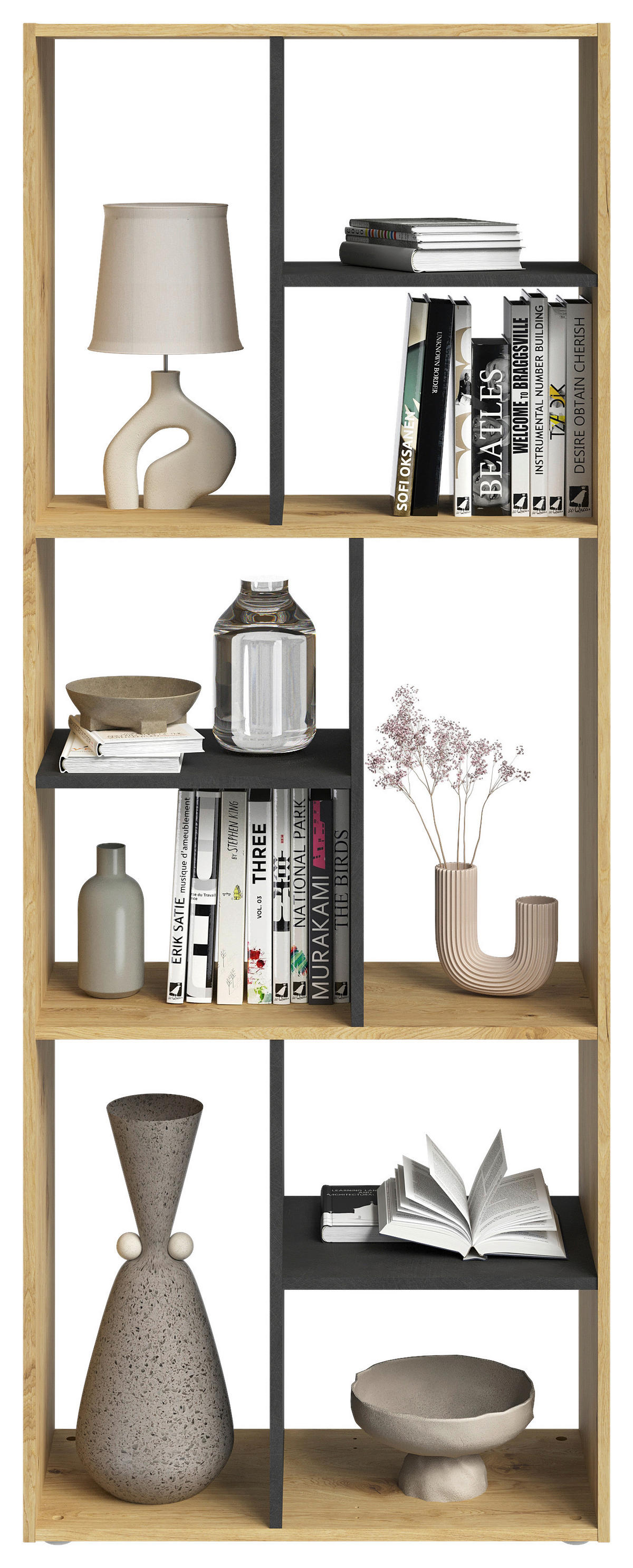 Regal  Eiche Artisan Nachbildung B/H/T: ca. 186x71x33 cm Novo_4_TV-Regal 295-004 - Eiche (186,00/71,00/33,00cm)