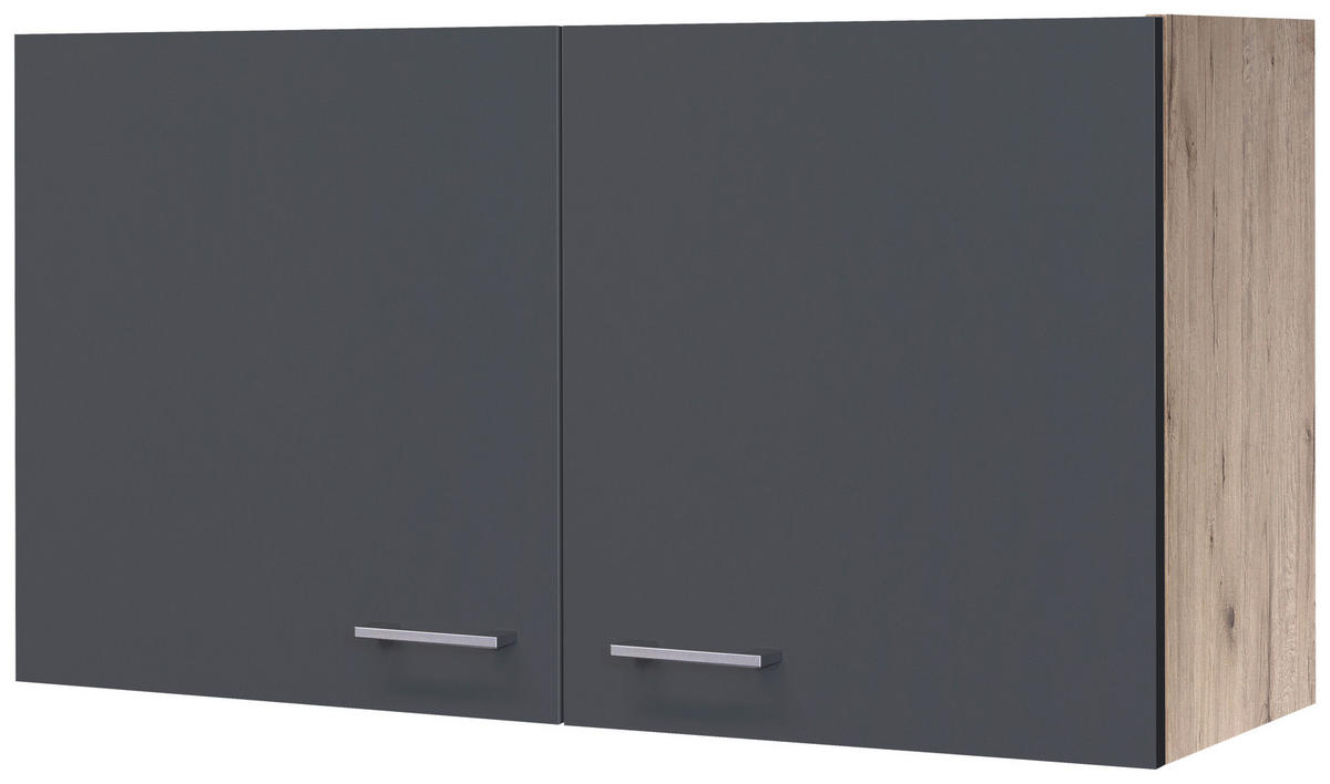 Hängeschrank Morena grau matt B/H/T: ca. 100x54,8x32 cm Morena - Eiche/Basalt (100,00/54,80/32,00cm) - Flex-Well
