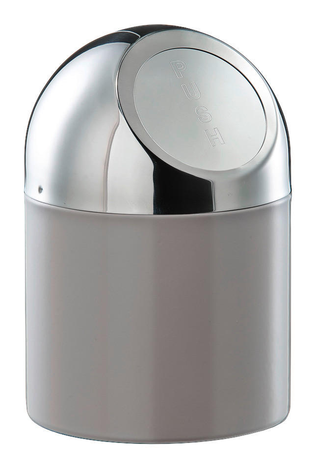 Zeller Tischabfalleimer taupe B/H/L: ca. 12x18x12 cm Tischabfalleimer - taupe (12,00/12,00/18,00cm) - Zeller