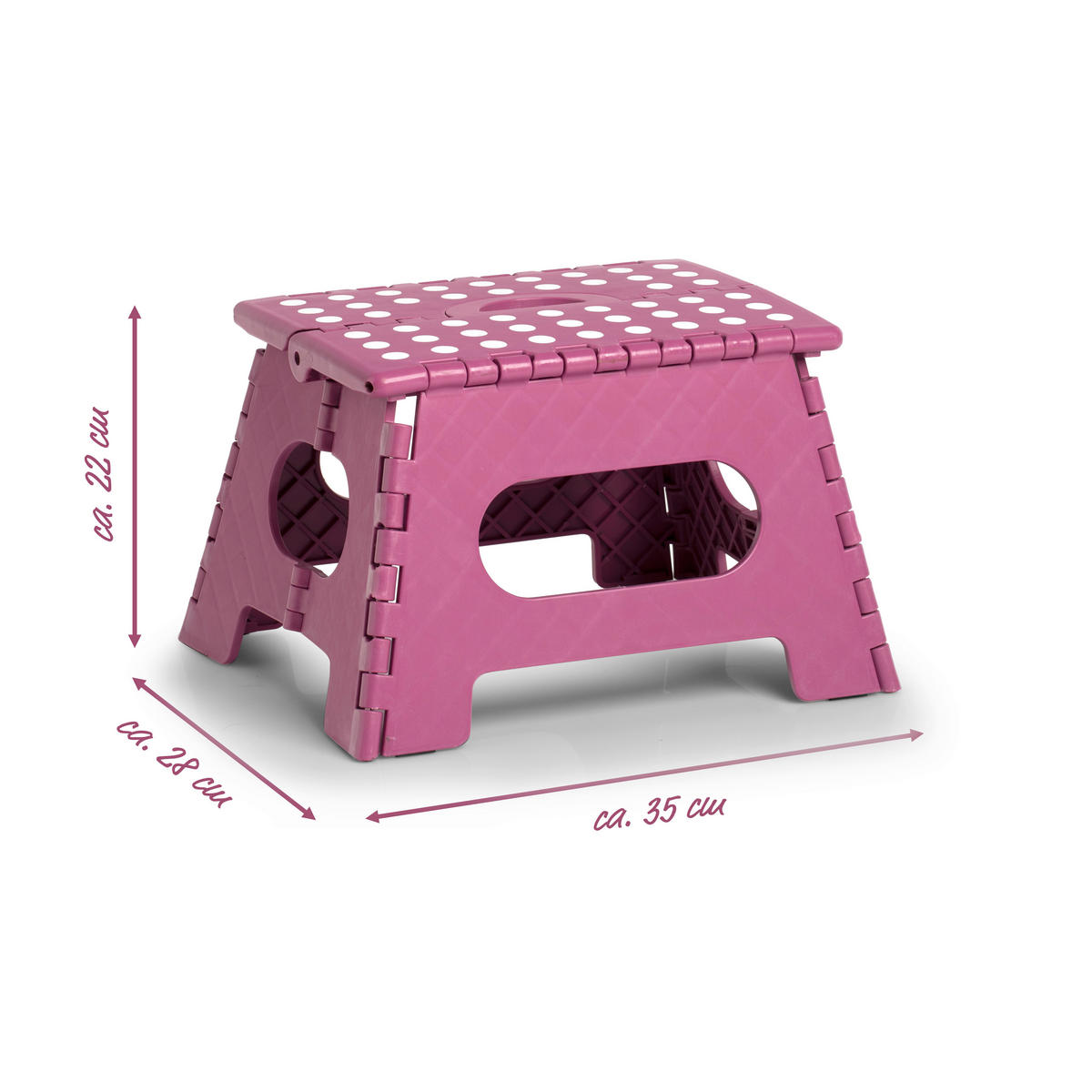 Zeller Klapphocker beere B/H/L: ca. 28x22x35 cm Klapphocker - beere (35,00/28,00/22,00cm) - Zeller