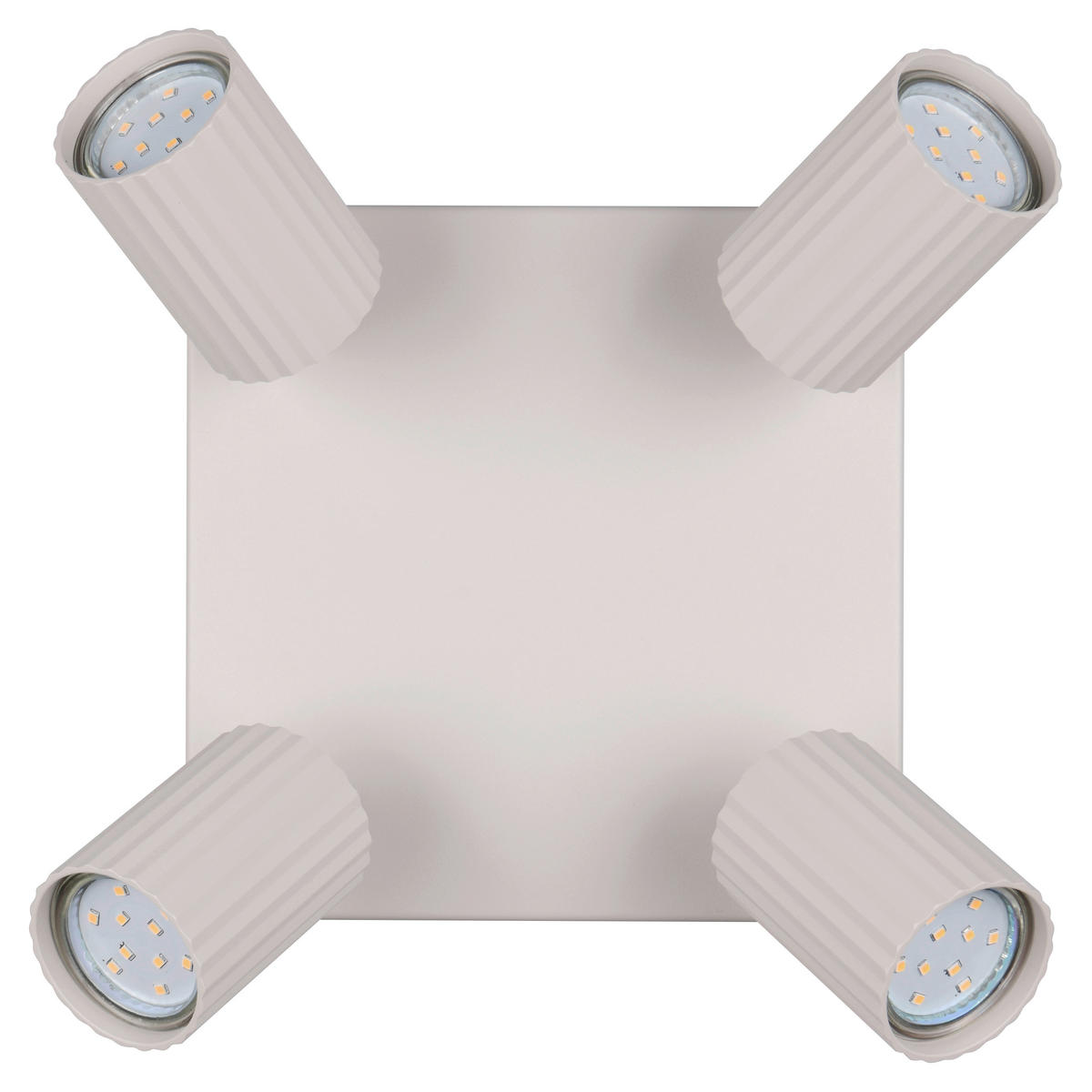 Reality Leuchten Spots grau Metall B/H/L: ca. 20x14,5x20 cm GU10 4 Brennstellen Spot_Soka_4 - grau (20,00/20,00/14,50cm) - Reality Leuchten