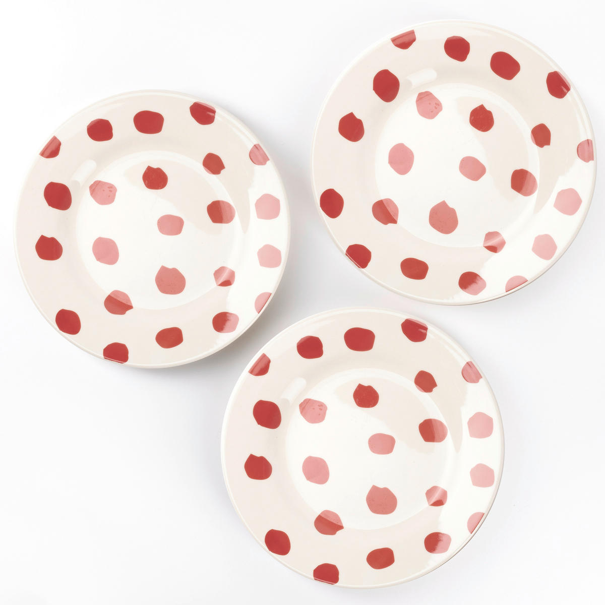 CASA SAMANTHA Teller SABOR rot Steinzeug 3 tlg. SABOR - rot (26,00cm) - CASA SAMANTHA