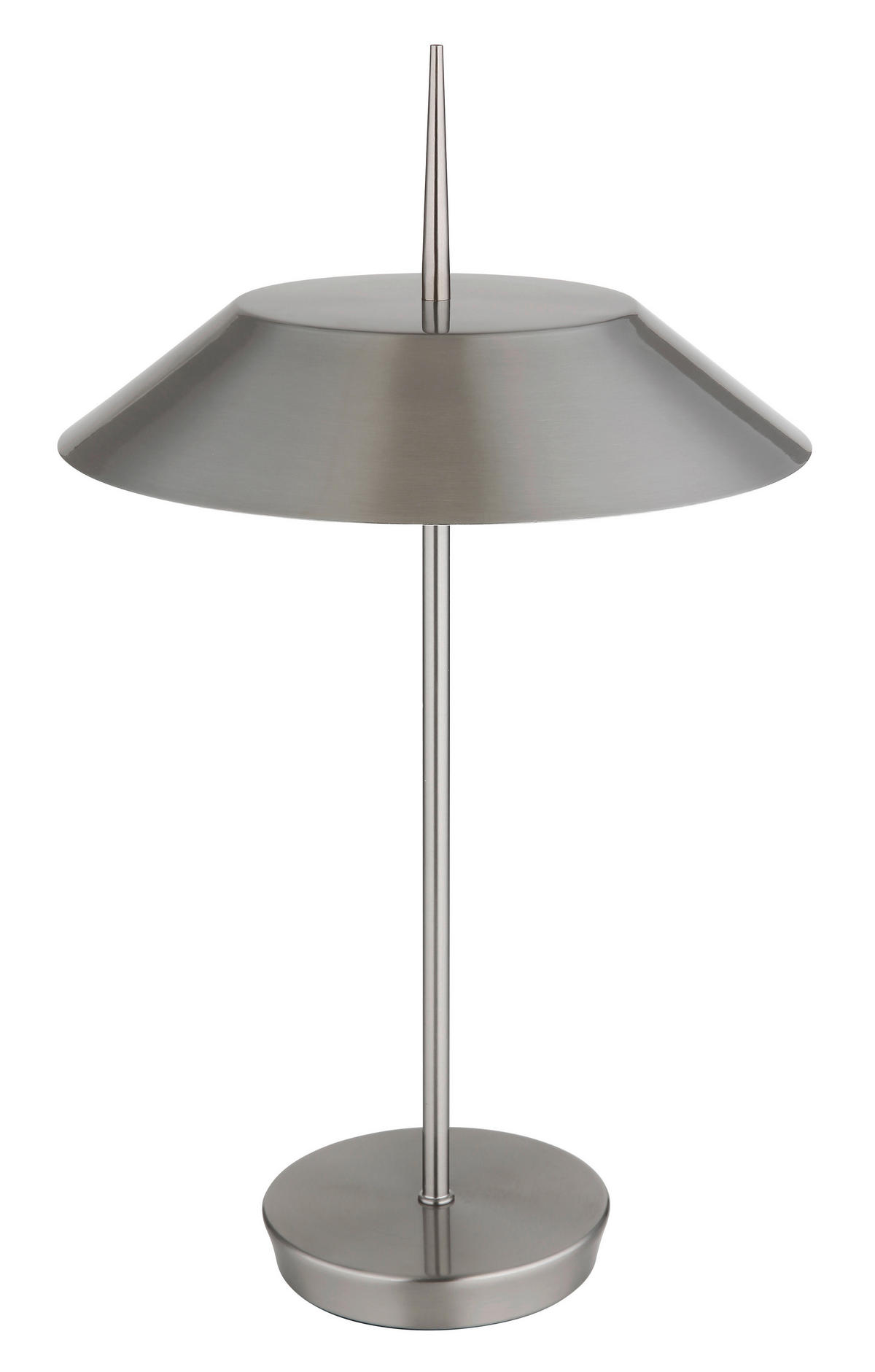 GLOBO Tischleuchte BRENLOR 21032N nickel Textil Metall H/D: ca. 52x30 cm E27 2 Brennstellen BRENLOR - nickel (30,00/52,00cm) - GLOBO