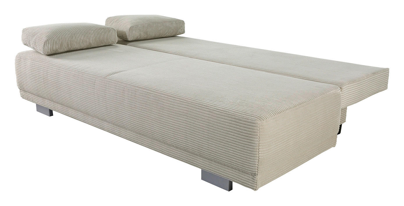 Thumbnail - Schlafsofa Greige Microfaser B/H/T: ca. 196x78x82 cm