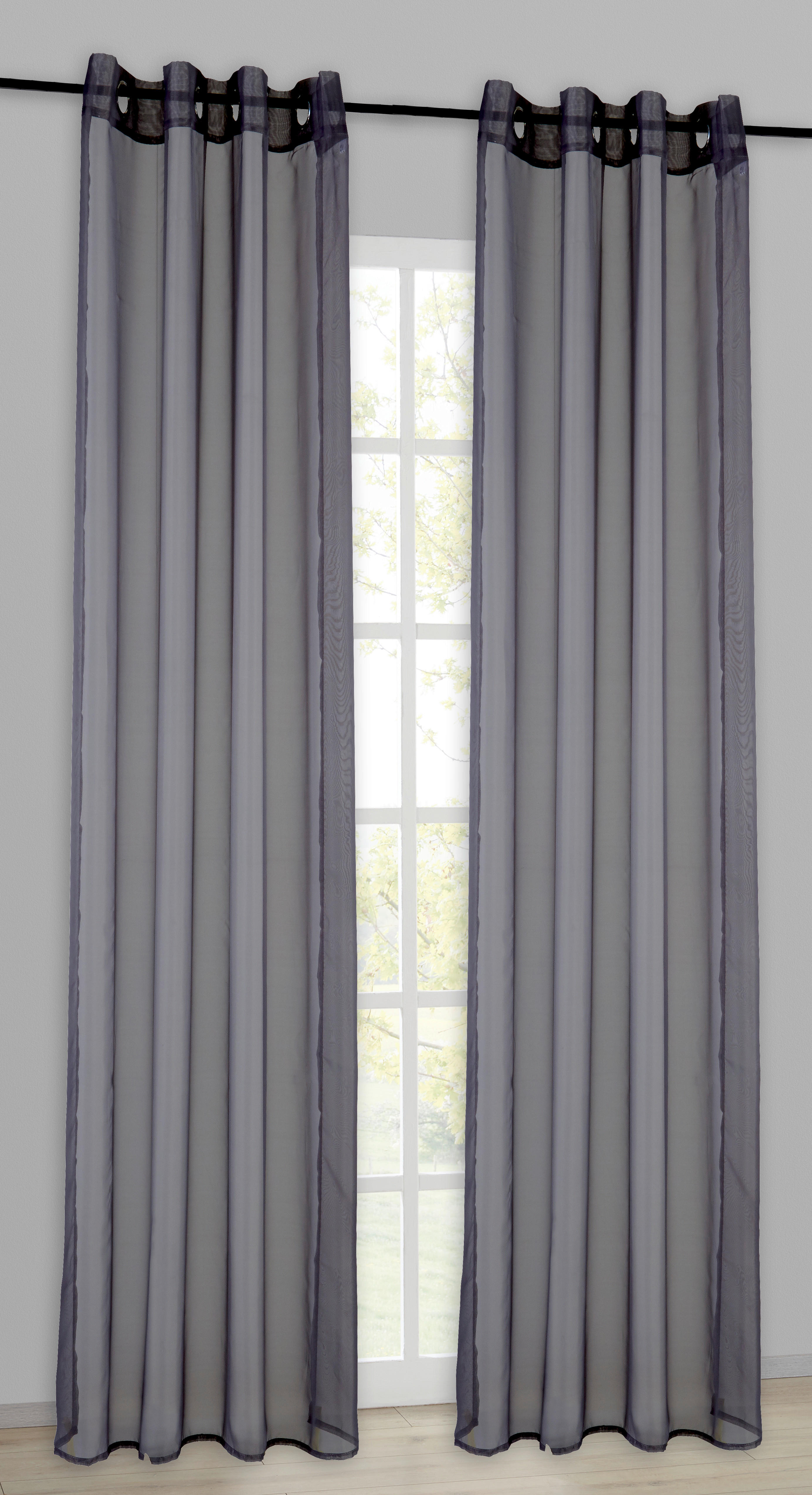 POCOline Ösenvorhang Micha grau B/L: ca. 135x235 cm Micha - grau (135,00/235,00cm) - POCOline