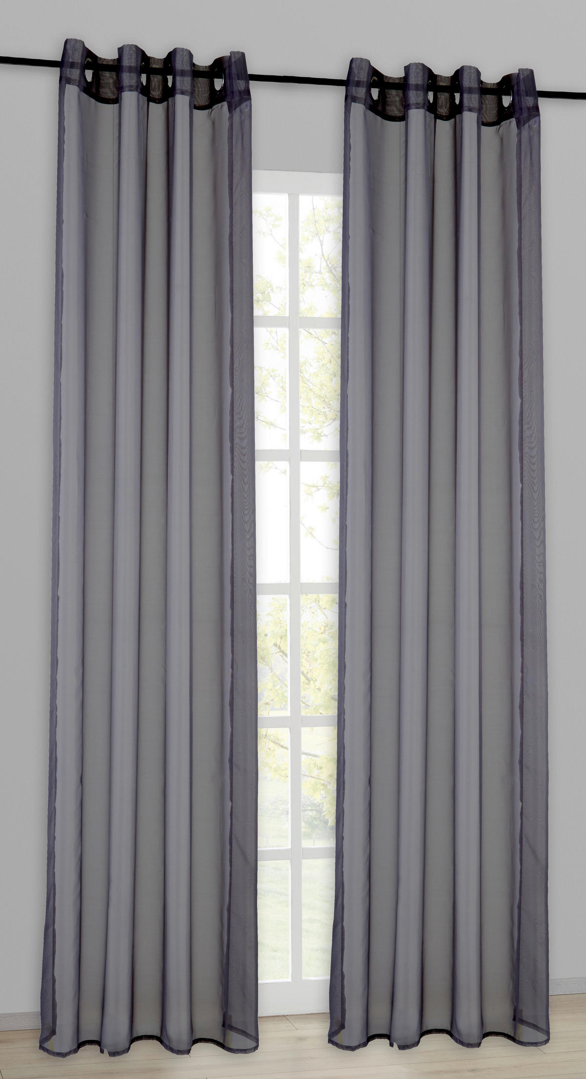 POCOline Ösenvorhang Micha grau B/L: ca. 135x235 cm Micha - grau (135,00/235,00cm) - POCOline
