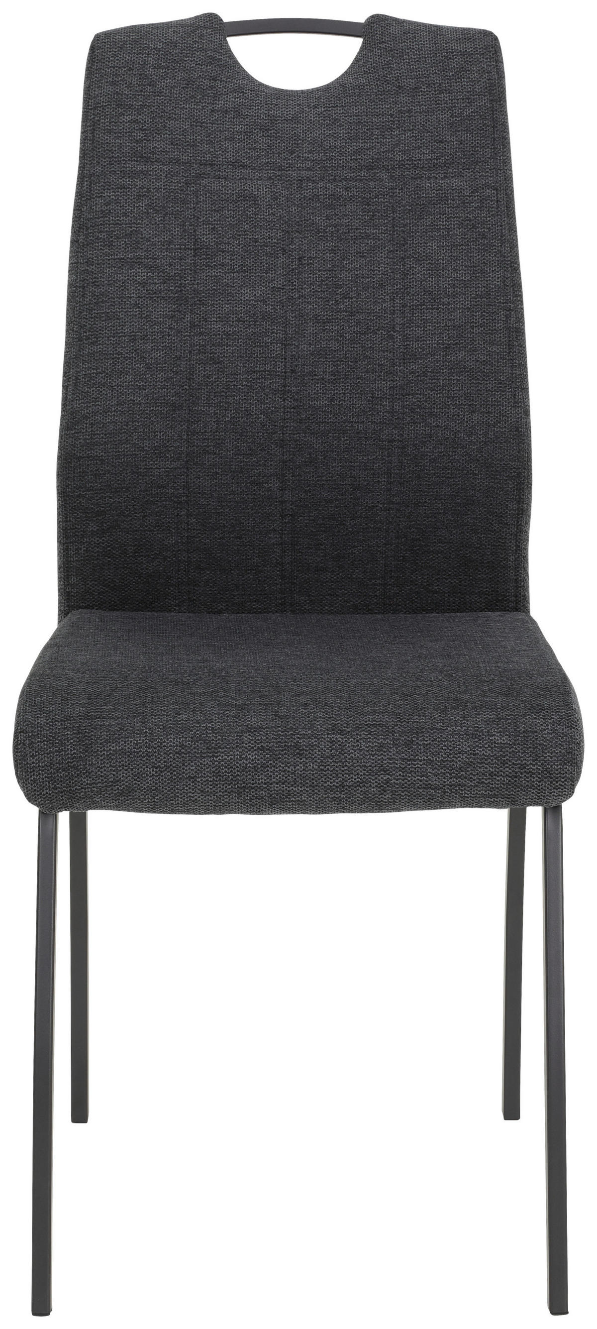 Stuhl 4er Set ELIF III anthrazit grau Microfaser Metall B/H/T: ca. 44x96x64 cm 4er Set ELIF III - anthrazit/grau (44,00/96,00/64,00cm) - Hela