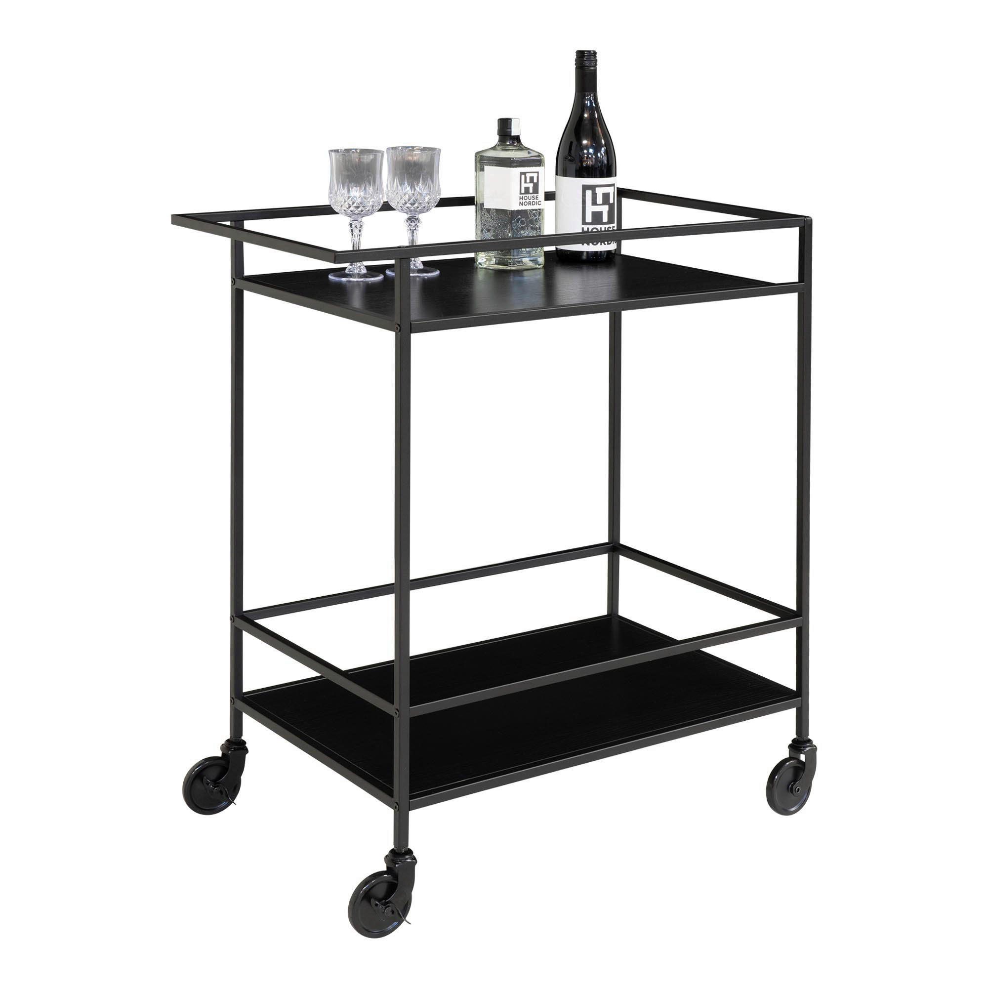Servierwagen Vita schwarz Melamin B/H/L: ca. 68x79x40 cm Vita - schwarz (40,00/68,00/79,00cm)