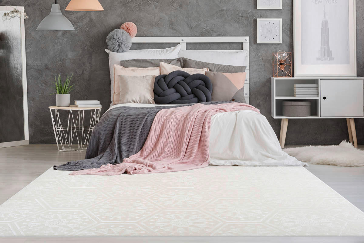 360Living Teppich Monroe weiß B/L: ca. 160x230 cm Monroe - weiß (160,00/230,00cm) - 360Living