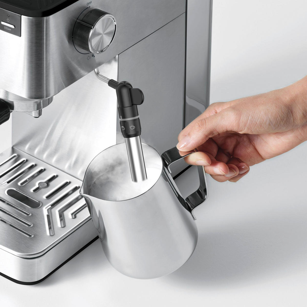 Polti Polti Espresso- und Cappuccinomaschine P10S silber Stahl B/H/T: ca. 13x30,5x30,5 cm COFFEA - silber (13,00/30,50/30,50cm) - Polti