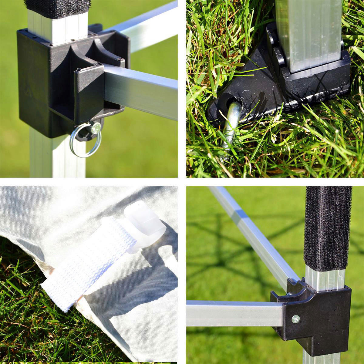 Thumbnail - VCM Pavillon PROFI weiß Metall B/H/L: ca. 300x220x300 cm