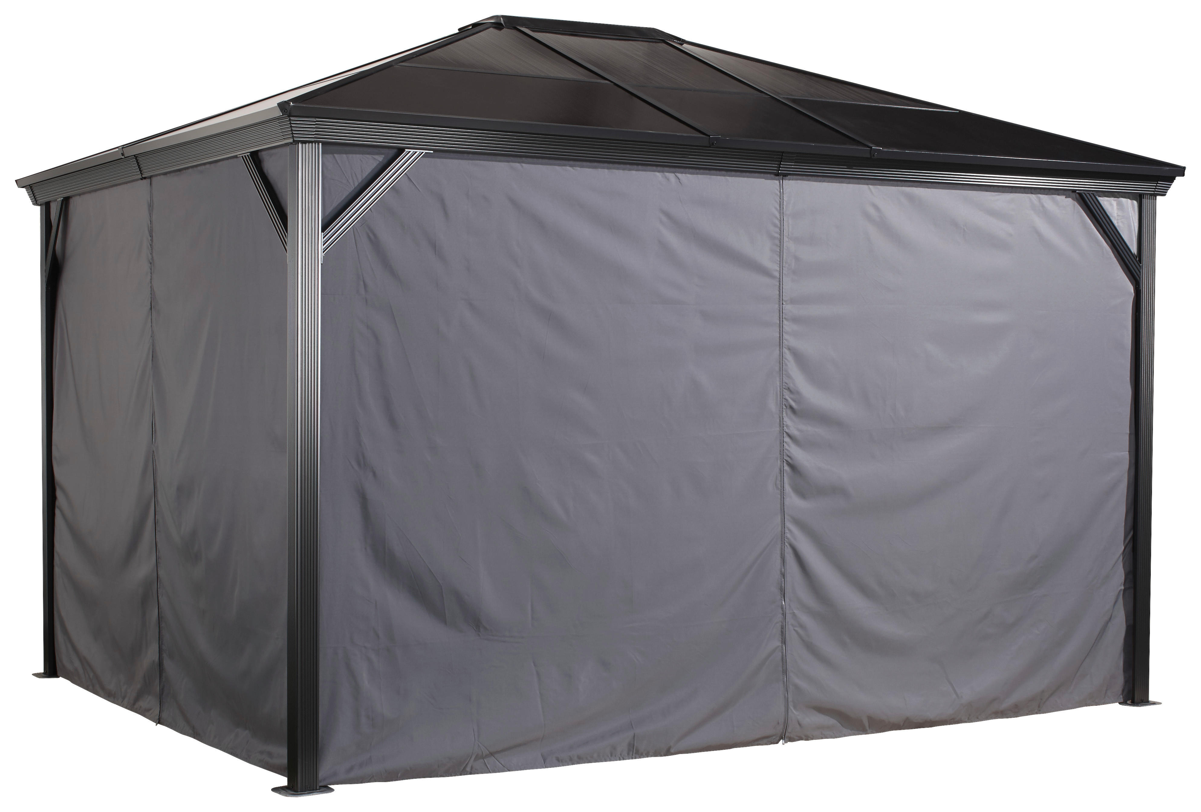 Thumbnail - Sojag Pavillon-Vorhang-Set Verona anthrazit Kunststoff