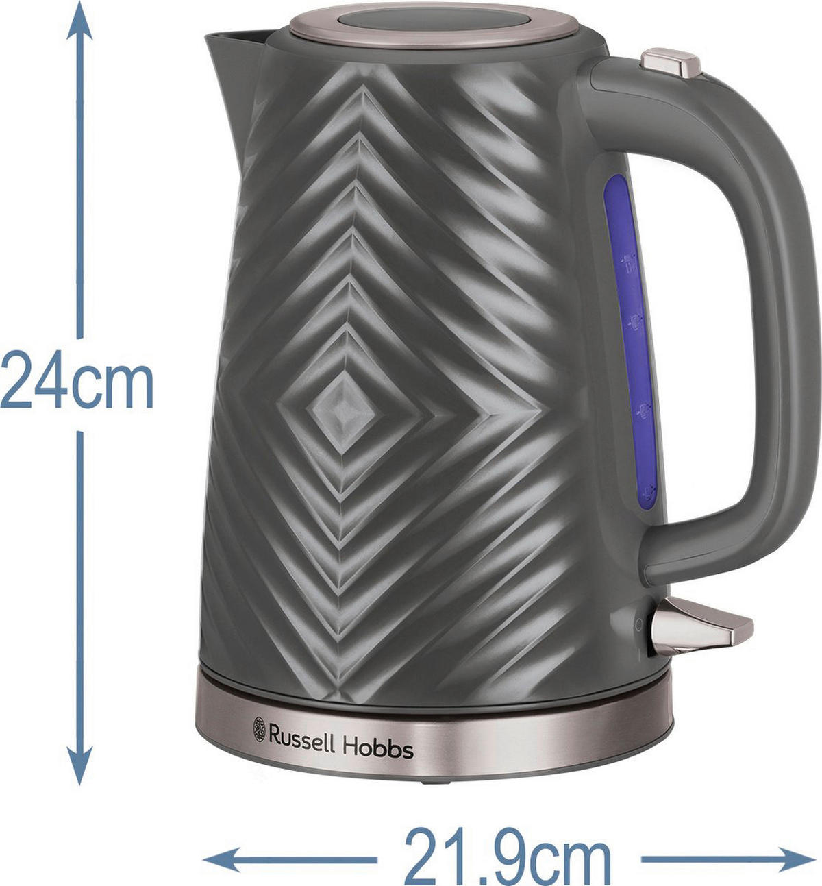 Russell Hobbs Wasserkocher grau Kunststoff B/H/L: ca. 22x24x22 cm ca. 1,7 l 26382-70/RH - grau (22,00/22,00/24,00cm) - Russell Hobbs