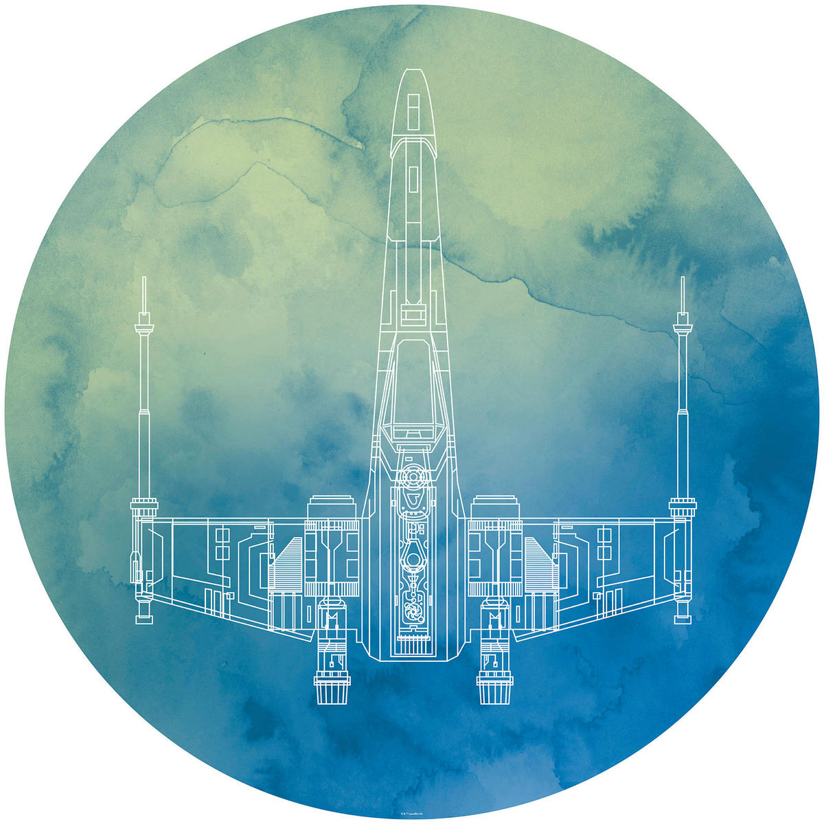 Komar Fototapete Star Wars X Wing D: ca. 125 cm Star Wars X Wing - (125,00cm) - Komar