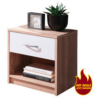 Nachtkonsole Pepe Eiche Sonoma Nachbildung B/H/T: ca. 39x41x28 cm Pepe - Eiche/weiß (39,00/41,00/28,00cm)