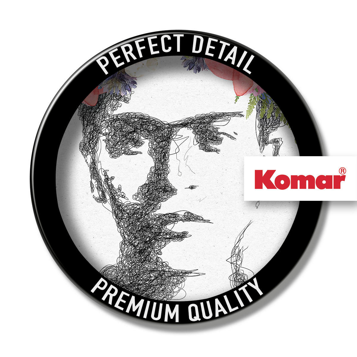 Komar Poster Leticia Fineline Frau B/L: ca. 30x40 cm Leticia Fineline - (30,00/40,00cm) - Komar