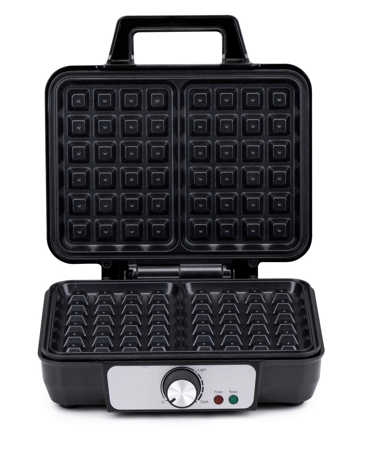 alpina Waffelautomat schwarz Alu B/H/L: ca. 24x10x24 cm Belgisches_Doppel-Waffeleisen - schwarz (24,00/24,00/10,00cm) - alpina