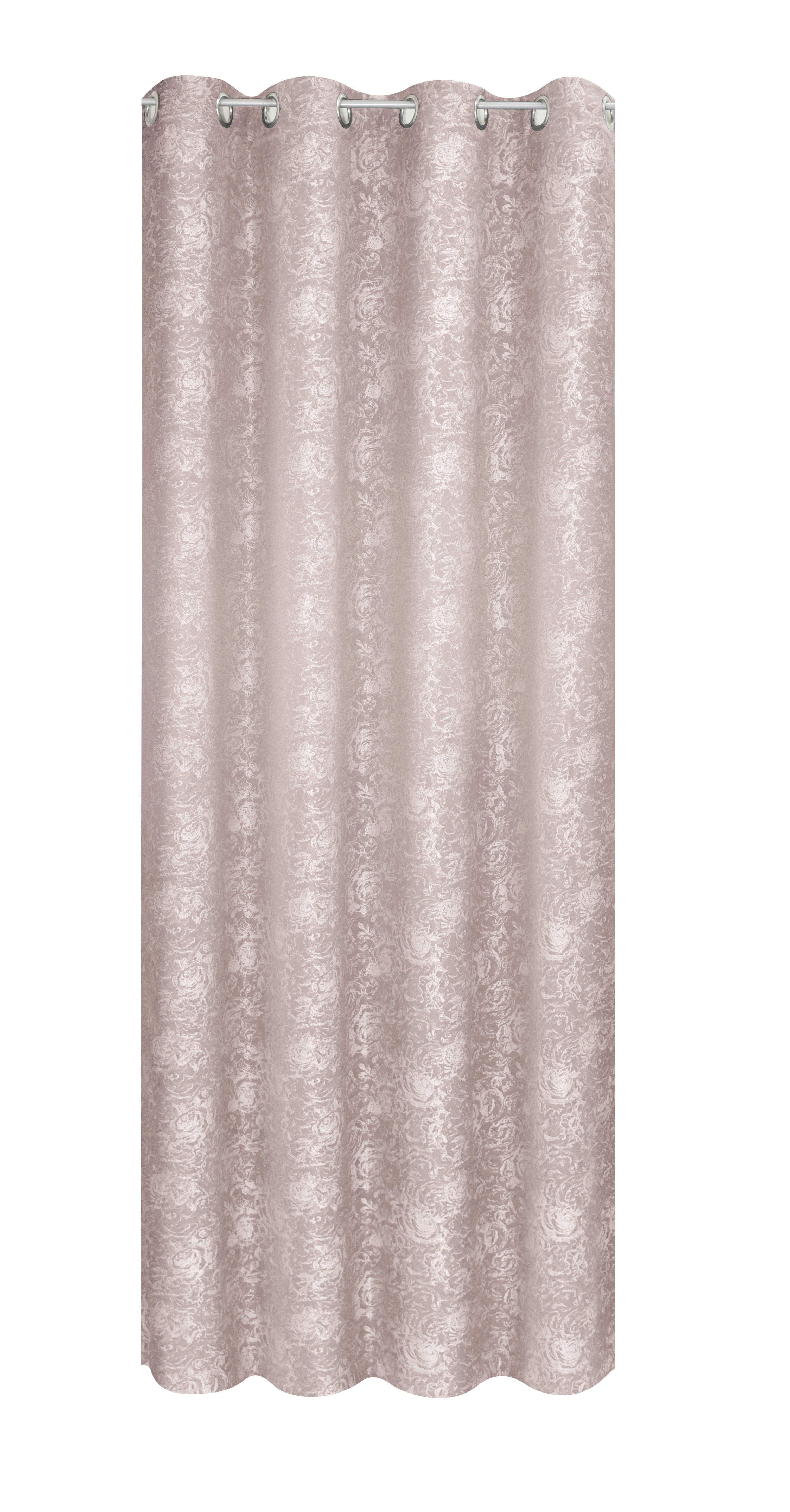 Ösenvorhang Roses rosé B/H: ca. 140x245 cm Roses - rosé (140,00/245,00cm) - POCOline