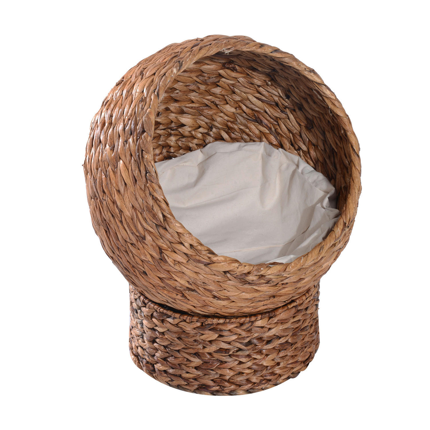 PawHut Katzenhaus natur Wasserhyazinthe H/L: ca. 60x42 cm Katzenhaus - natur (42,00cm) - PawHut