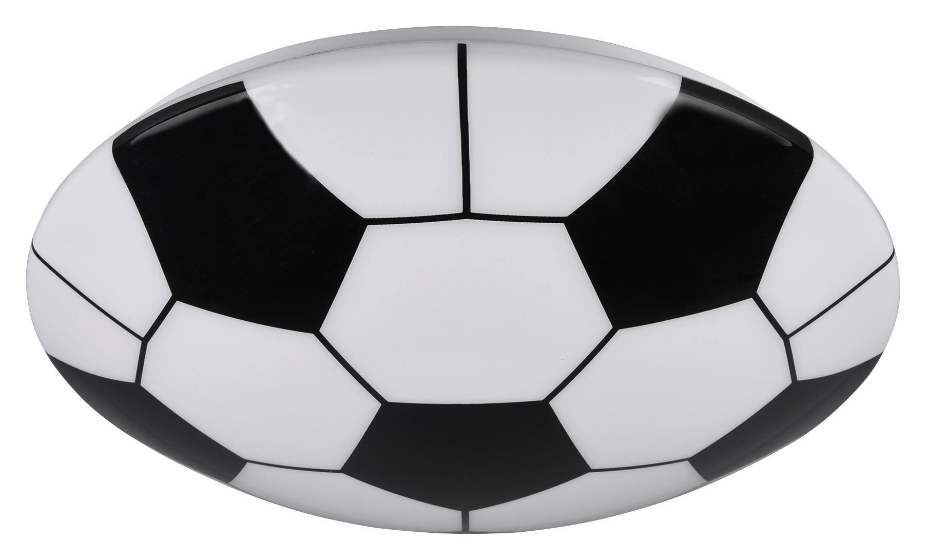 Reality LED-Deckenleuchte R62941101 schwarz weiß Kunststoff D: ca. 36 cm 1 Brennstellen LED-Deckenleuchte_Kloppi - weiß/schwarz (36,00cm) - Reality
