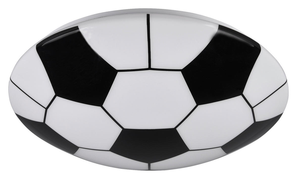 Reality LED-Deckenleuchte R62941101 schwarz weiß Kunststoff D: ca. 36 cm 1 Brennstellen LED-Deckenleuchte_Kloppi - weiß/schwarz (36,00cm) - Reality