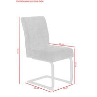 Essgruppe Luise grau Eiche Microfaser B/H/T: ca. 180x76x90 cm Luise - Eiche/grau (180,00/76,00/90,00cm) - Hela