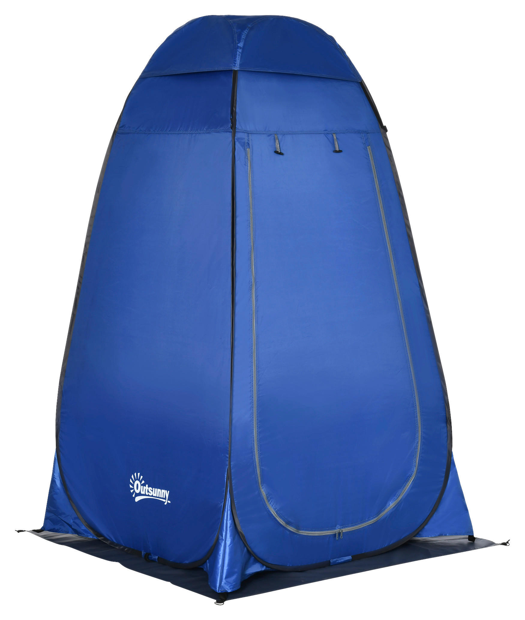 Outsunny Camping-Zubehör blau Polyester B/H/L: ca. 124x126x198 cm Duschzelt - blau (198,00/124,00/126,00cm) - Outsunny