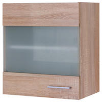 Glashängeschrank Samoa weiß Eiche Nachbildung B/H/T: ca. 50x54,8x32 cm Samoa - Eiche/weiß (50,00/54,80/32,00cm) - Flex-Well