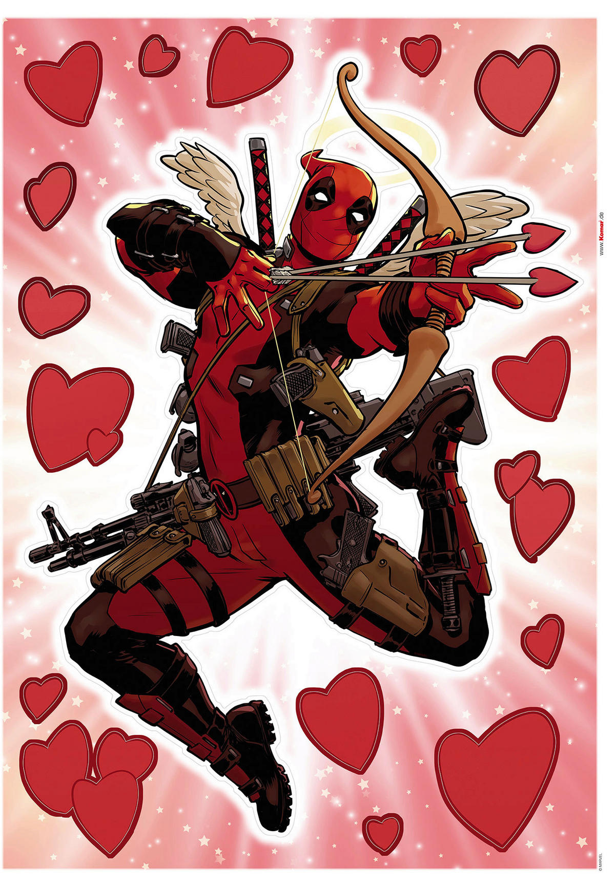 Komar Wandtattoo Deadpool Lovepool Disney Deadpool Lovepool B/L: ca. 50x70 cm Deadpool Lovepool - (50,00/70,00cm) - Komar