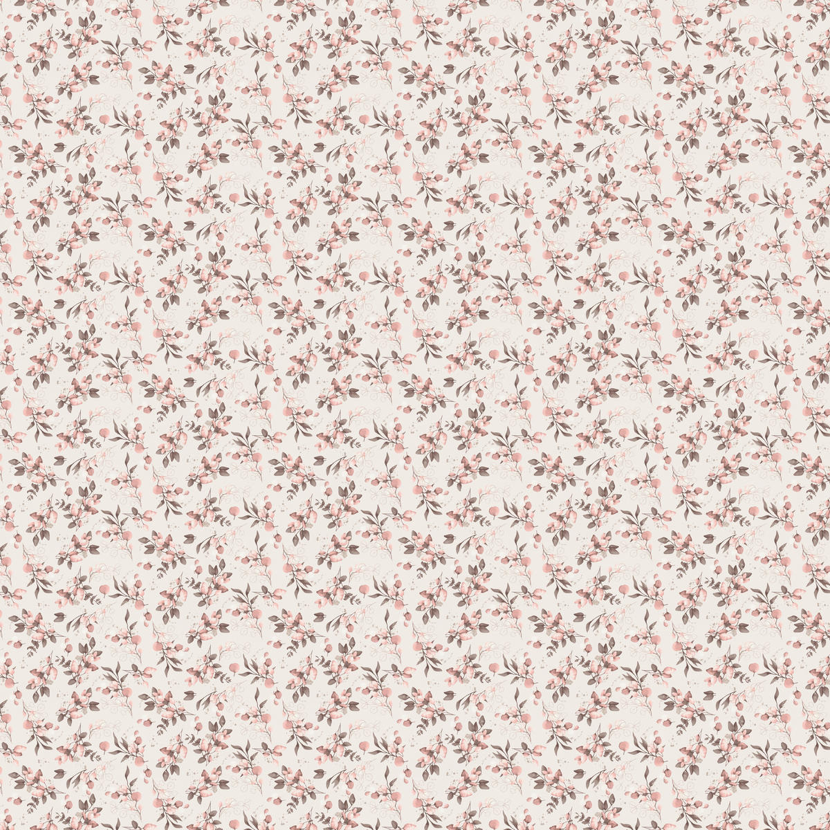 Vliestapete Blätter rosa braun B/L: ca. 53x1005 cm Vliestapete_397681 - braun/rosa (53,00/1005,00cm)