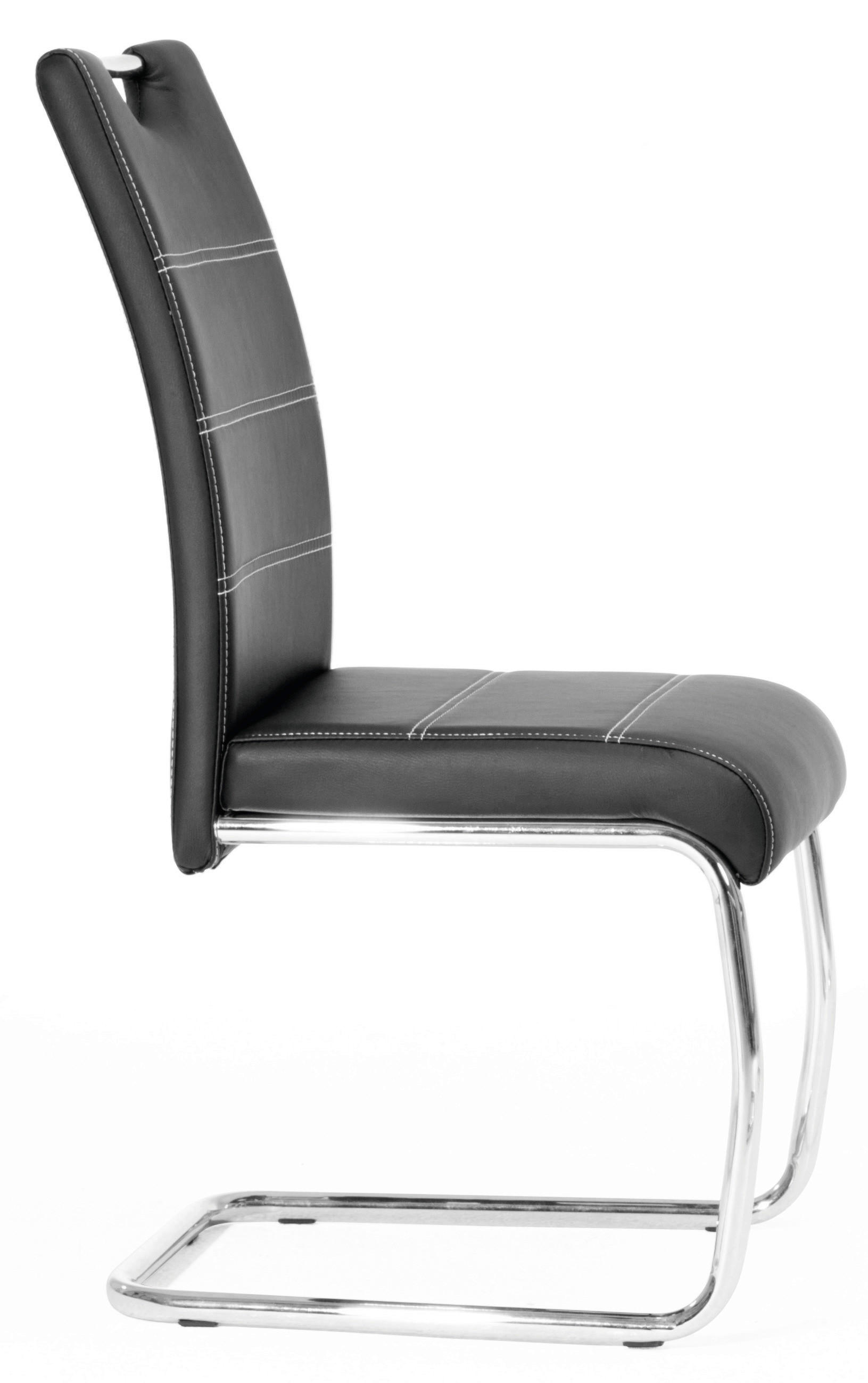 Schwingstuhl Flora schwarz B/H/T: ca. 43x98x59 cm Flora - schwarz/Chrom (43,00/98,00/59,00cm)