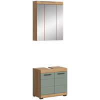 Badezimmer-Set Scout Eiche Artisan Nachbildung salbei Nachbildung B/H/T: ca. 60x191x34 cm Scout - Eiche/salbei (60,00/191,00/34,00cm) - xonox.home