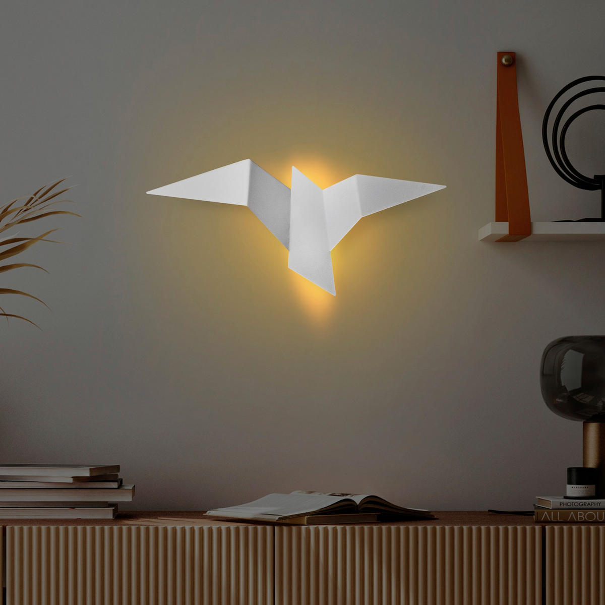 Opviq Wandleuchte 119FRS1149 weiß Metall B/H/L: ca. 24x14x56 cm 1 Brennstellen Pacal - weiß (56,00/24,00/14,00cm) - Opviq