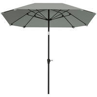 Outsunny Sonnenschirm dunkelgrau Aluminium B/H/L: ca. 233x240x233 cm Sonnenschirm - dunkelgrau (233,00/233,00/240,00cm) - Outsunny